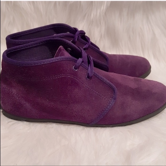 VTG 80s Keds Purple Suede Chukka Ankle Booties - Picture 14 of 16